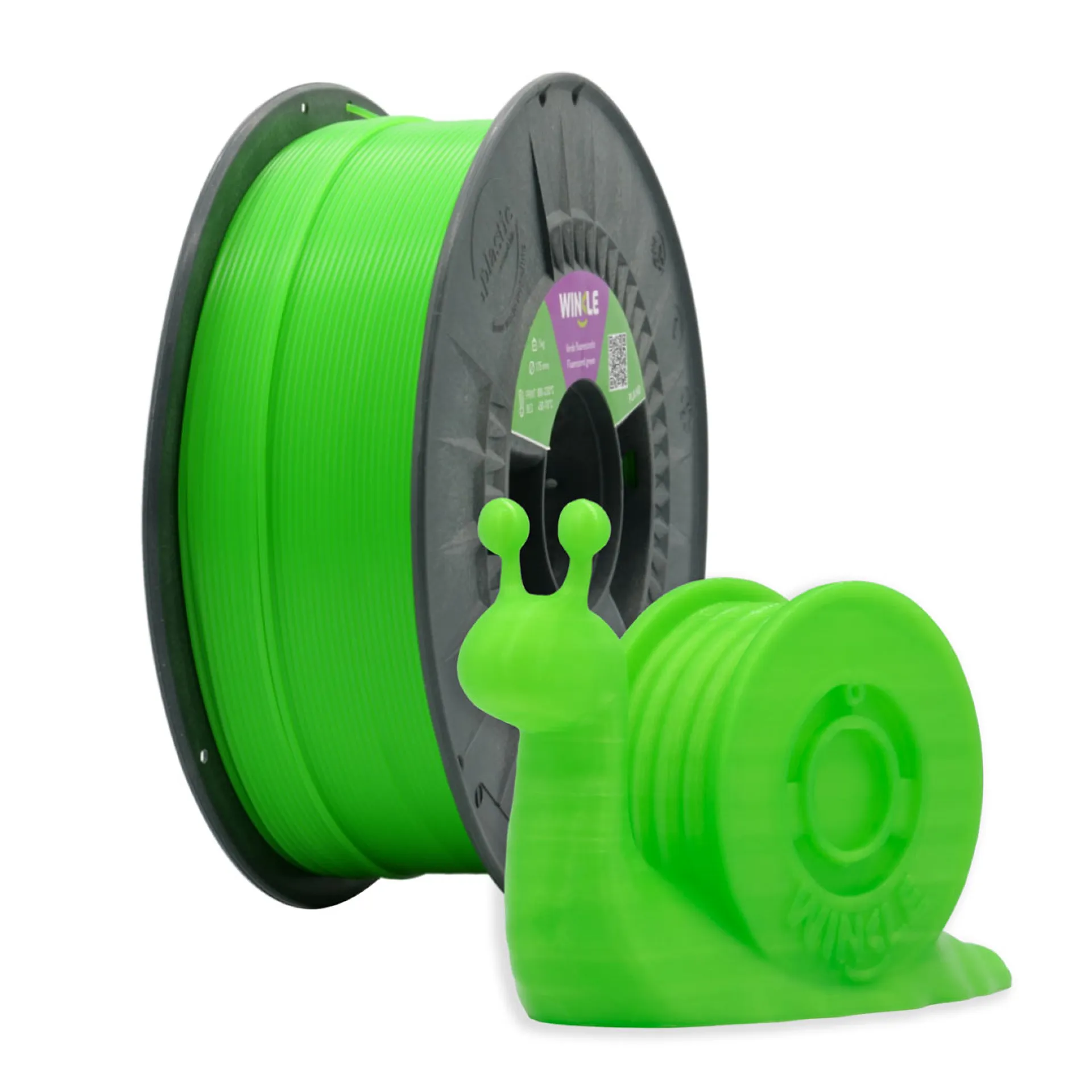 Bobina+Winklelin_PLA FLUORESCENTE_Verde Eléctrico