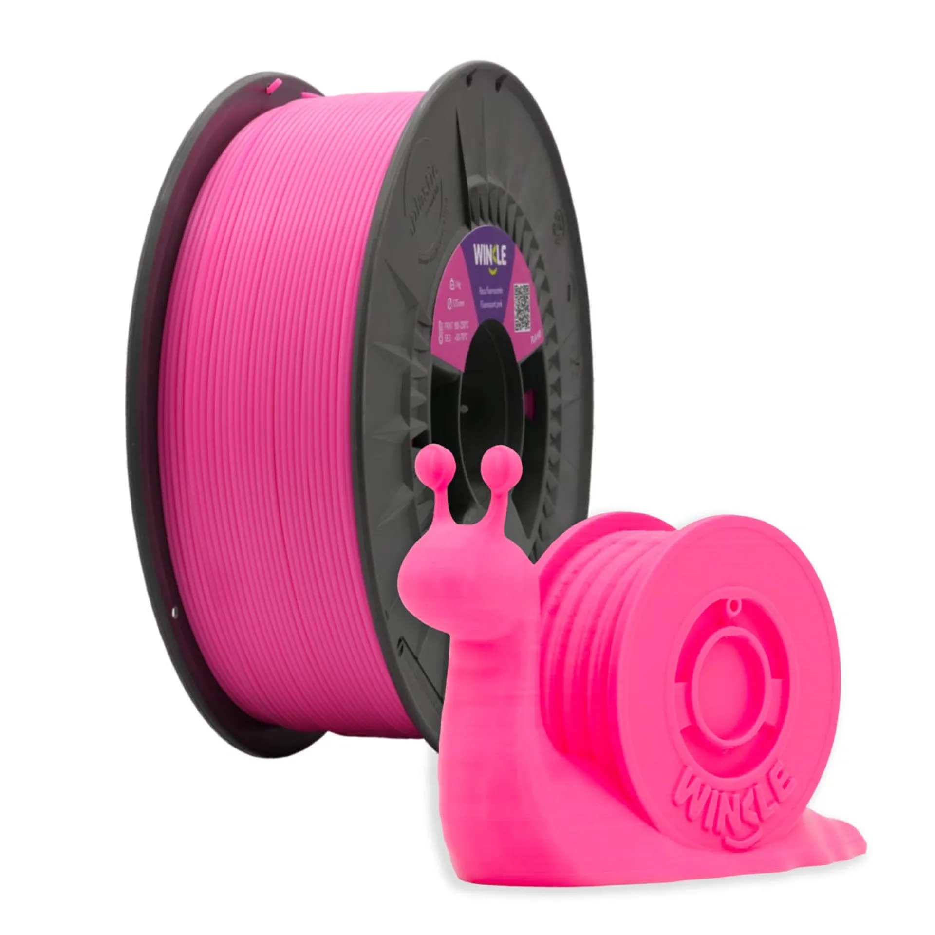 Bobina+Winklelin_PLA FLUORESCENTE_Rosa Eléctrico