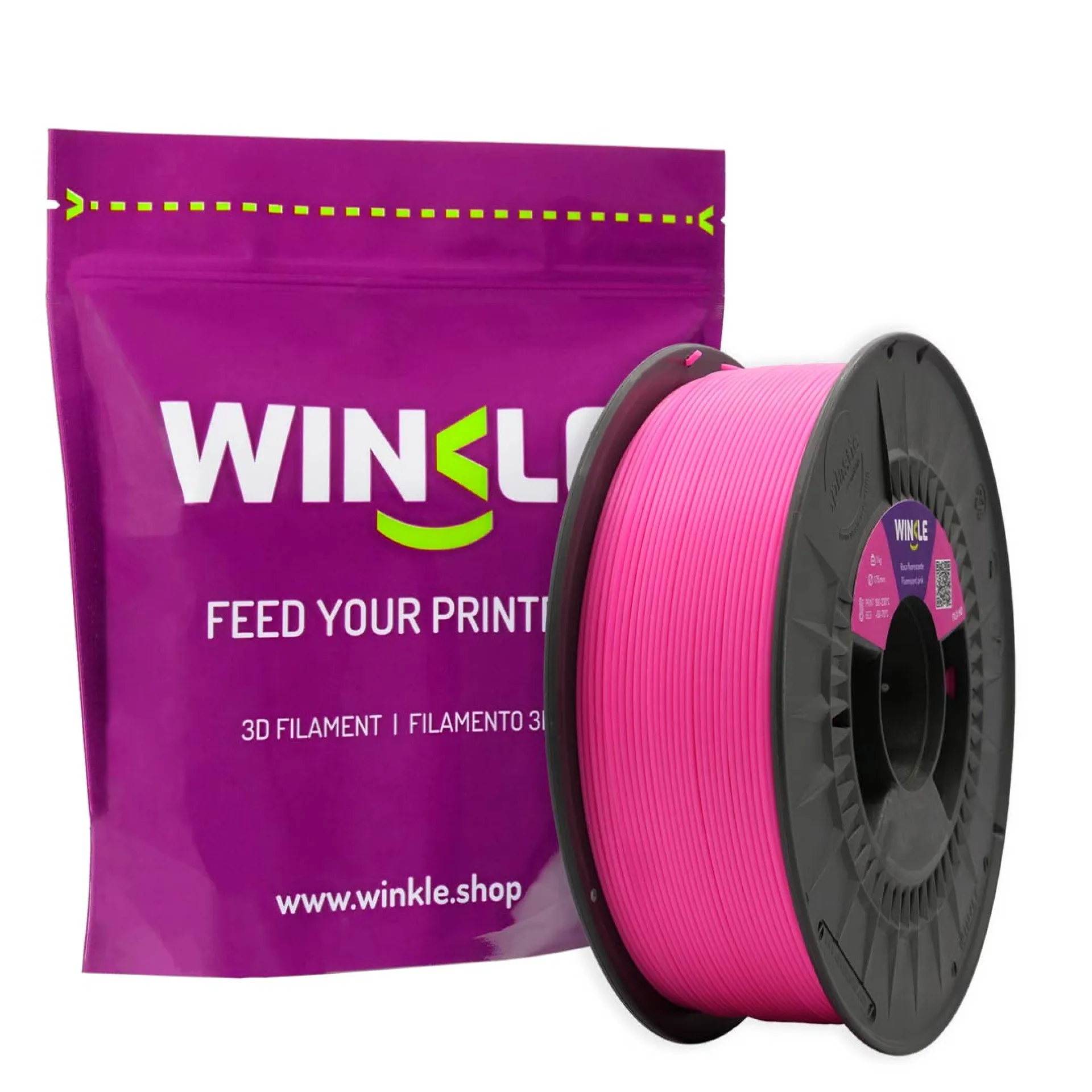 Bobina+packaging_PLA FLUORESCENTE_Rosa Eléctrico