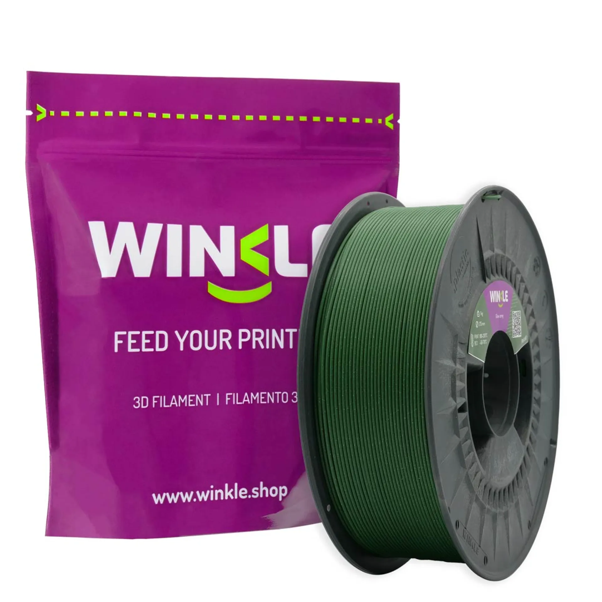 Bobina+packaging_PLA GLITTER_Verde Militar
