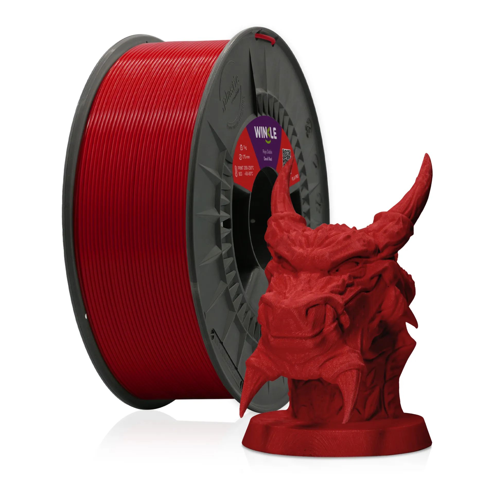 Bobina+Pieza_PLA PRO_Rojo Diablo